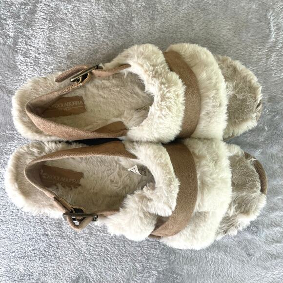 Koolaburra Ugg Womens Sandals Slippers Sz 8 Suede Soft Natural Fur Fuzzy Comfort - Picture 10 of 12